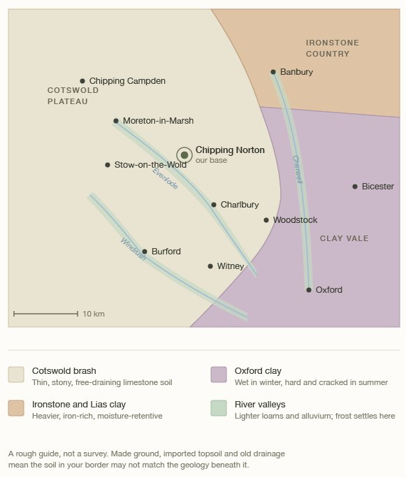 Oxfordshire soil type map